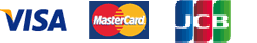 取り扱いカードブランド VISA,Master Card,JCB